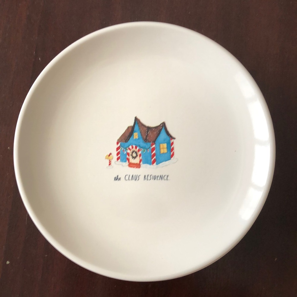 Set of 4 Rae Dunn Northpole appetizer plates